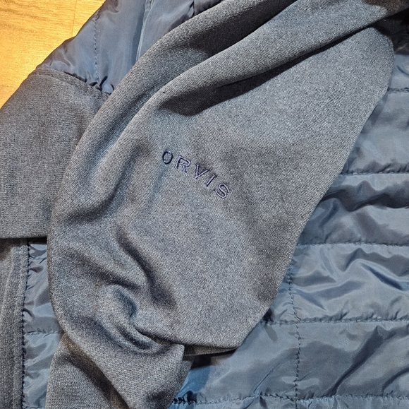 Orvis Quilted Hybrid Jacket Blue Men’s Large Full Zip - Picture 10 of 10